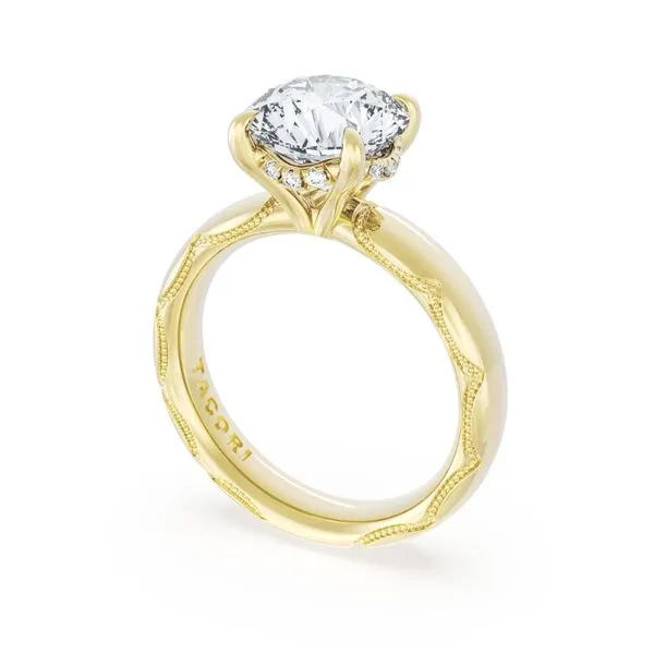 Tacori Round Diamond Solitaire Semi-Mount Engagement Ring with Hidden Halo Image 2 Harris Jeweler Troy, OH