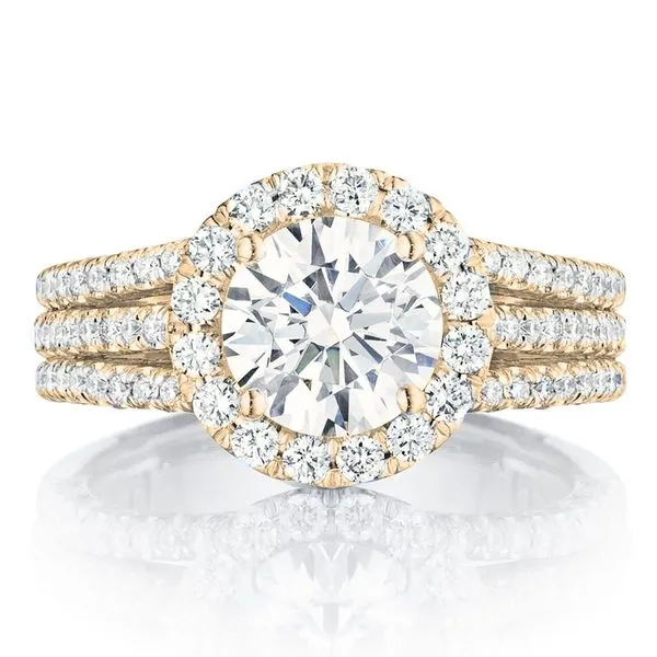 Tacori Petite Crescent Bloom Round Diamond Semi-Mount Engagement Ring Harris Jeweler Troy, OH