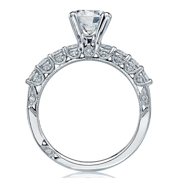 Tacori Classic Crescent Round Diamond Semi-Mount Engagement Ring Image 2 Harris Jeweler Troy, OH