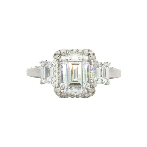 Tacori Dantela 3-Stone Emerald Engagement Ring Semi-Mount Harris Jeweler Troy, OH