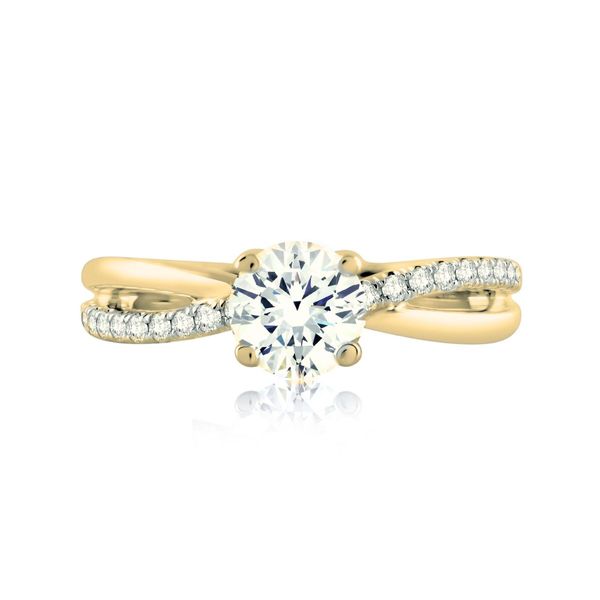 A.Jaffe Split Shank Style Round Diamond Semi-Mount Engagement Ring Harris Jeweler Troy, OH