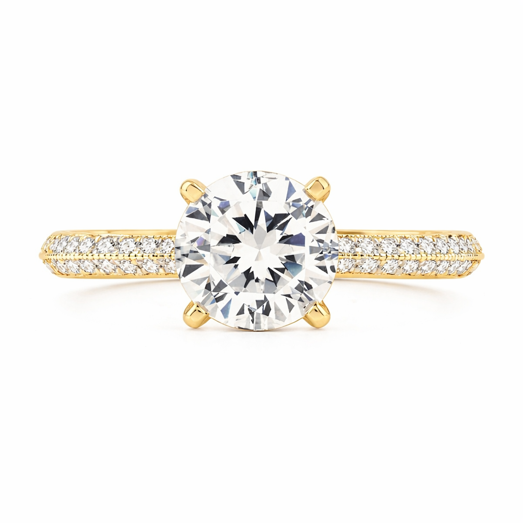 AJAFFE 14K Yellow Gold Semi-Mount Engagement Rings Harris Jeweler Troy, OH