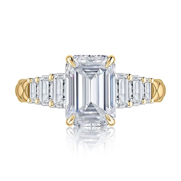 A.Jaffe Emerald Cut Diamond Semi-Mount Engagement Ring Harris Jeweler Troy, OH