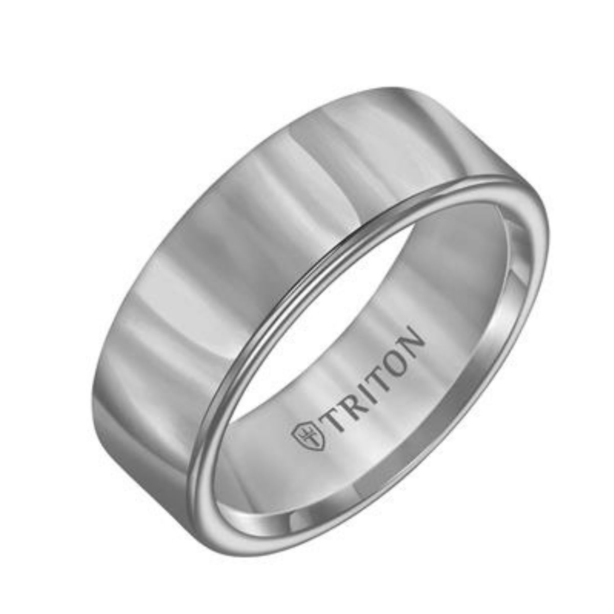 Grey Tungsten 8MM Wedding Band Image 2 Harris Jeweler Troy, OH