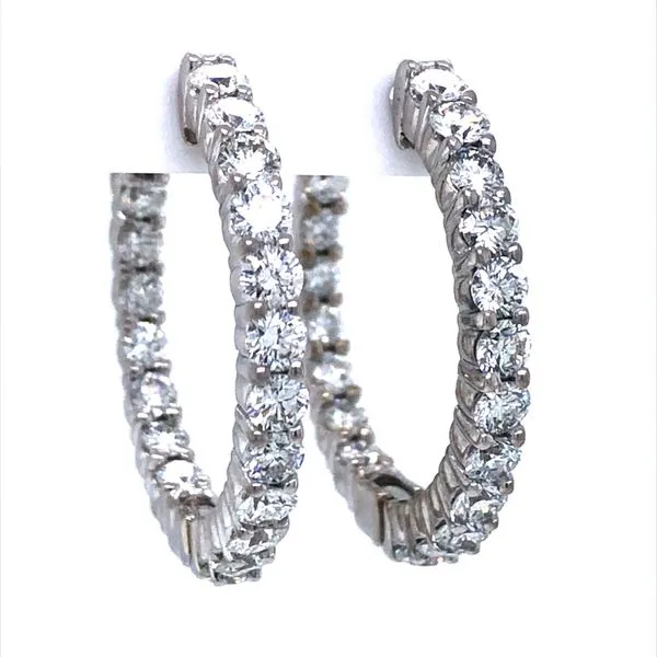 Inside/Outside Diamond Hoop Earrings Harris Jeweler Troy, OH