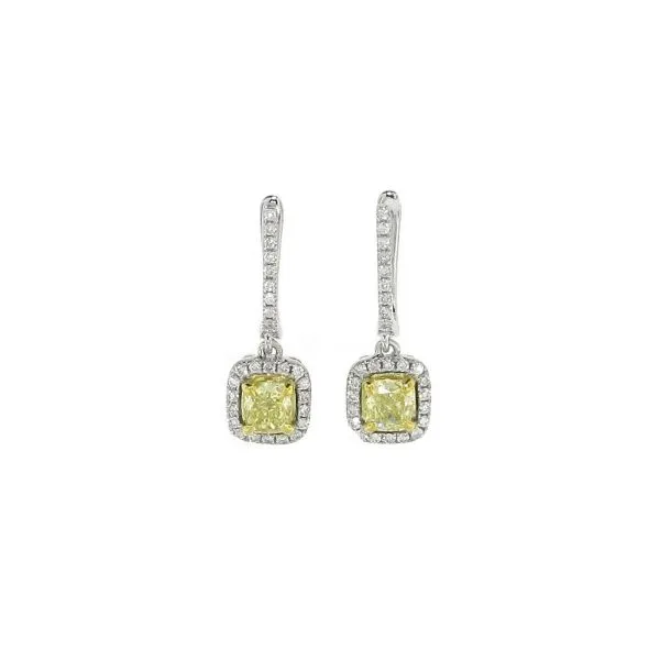 Fancy Yellow Diamond Drop Earrings Harris Jeweler Troy, OH