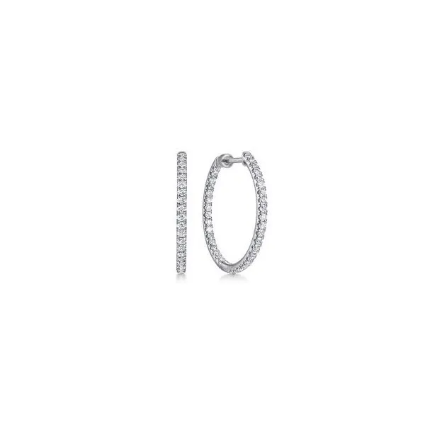 3/4CTW Diamond Inside/Outside Hoop Earrings Harris Jeweler Troy, OH