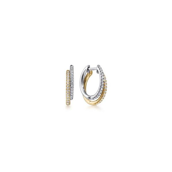 Multi-Row Diamond Hoop Earrings Harris Jeweler Troy, OH