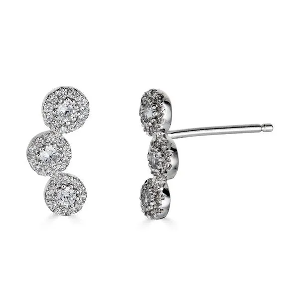 Diamond Multi-Halo Style Stud Earrings Harris Jeweler Troy, OH