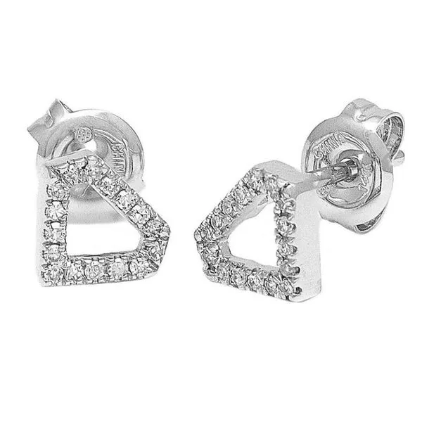 Diamond Shape Diamond Stud Earrings Harris Jeweler Troy, OH