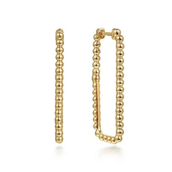 Gabriel & Co Bujukan Rectangular Hoop Earrings Harris Jeweler Troy, OH