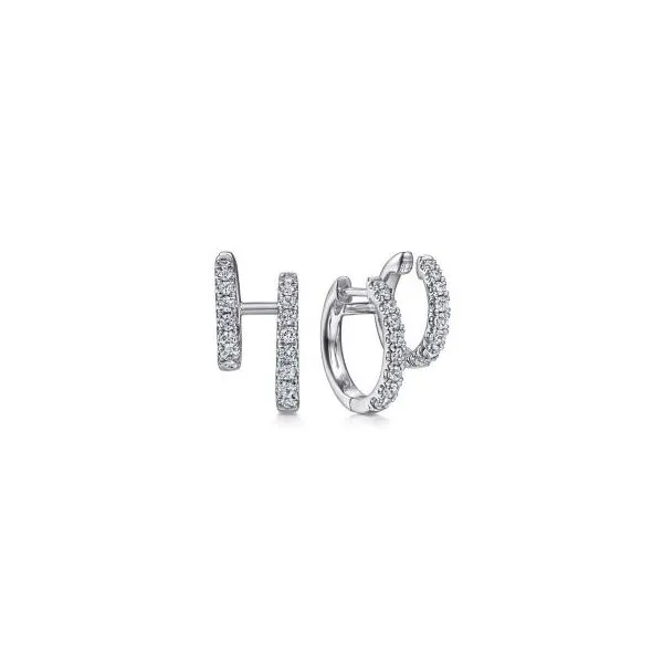Gabriel & Co Double Huggie Hoop Earrings Harris Jeweler Troy, OH