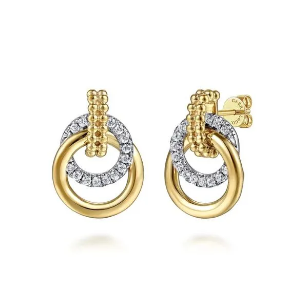 Gabriel & Co Diamond Circle Bujukan Earrings Harris Jeweler Troy, OH
