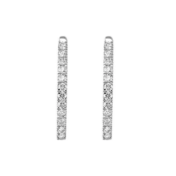 1CTW Diamond Hoop Earrings Harris Jeweler Troy, OH