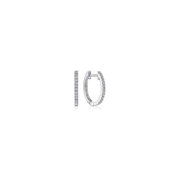 Diamond Huggie Hoop Earrings Harris Jeweler Troy, OH