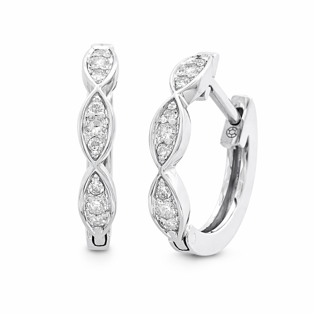LAUINT 14K White Gold Diamond Earrings Harris Jeweler Troy, OH