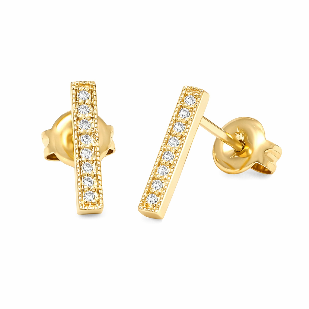LAUINT 14K Yellow Gold Diamond Earrings Harris Jeweler Troy, OH