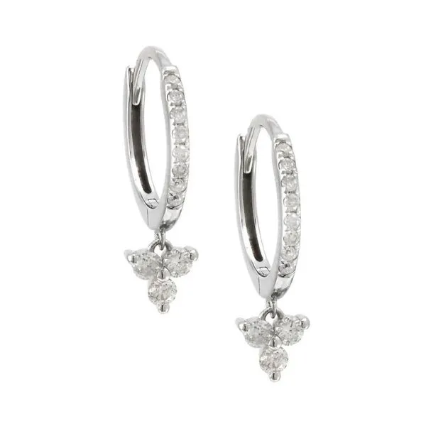 Diamond Dangle Hoop-Style Earrings Harris Jeweler Troy, OH