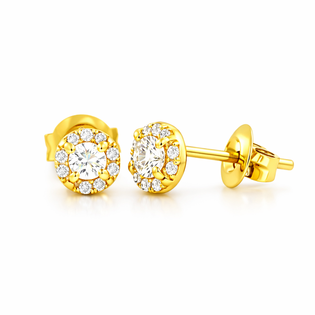 LAUINT 14K Yellow Gold Diamond Earrings Harris Jeweler Troy, OH