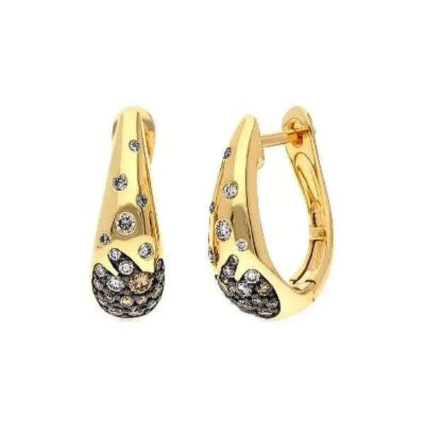 Le Vian Chocolate Diamond Sprinkled Huggie-Style Earrings Harris Jeweler Troy, OH