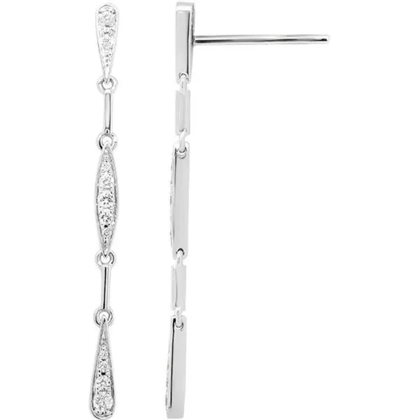 Diamond Dangle Drop Earrings Harris Jeweler Troy, OH
