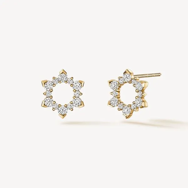 Hearts On Fire Aerial Sunburst Diamond Earrings Harris Jeweler Troy, OH