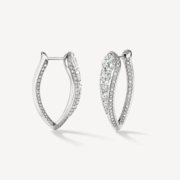 4CTW Hearts on Fire Evermore Inside/Outside Diamond Hoop Earrings Image 2 Harris Jeweler Troy, OH
