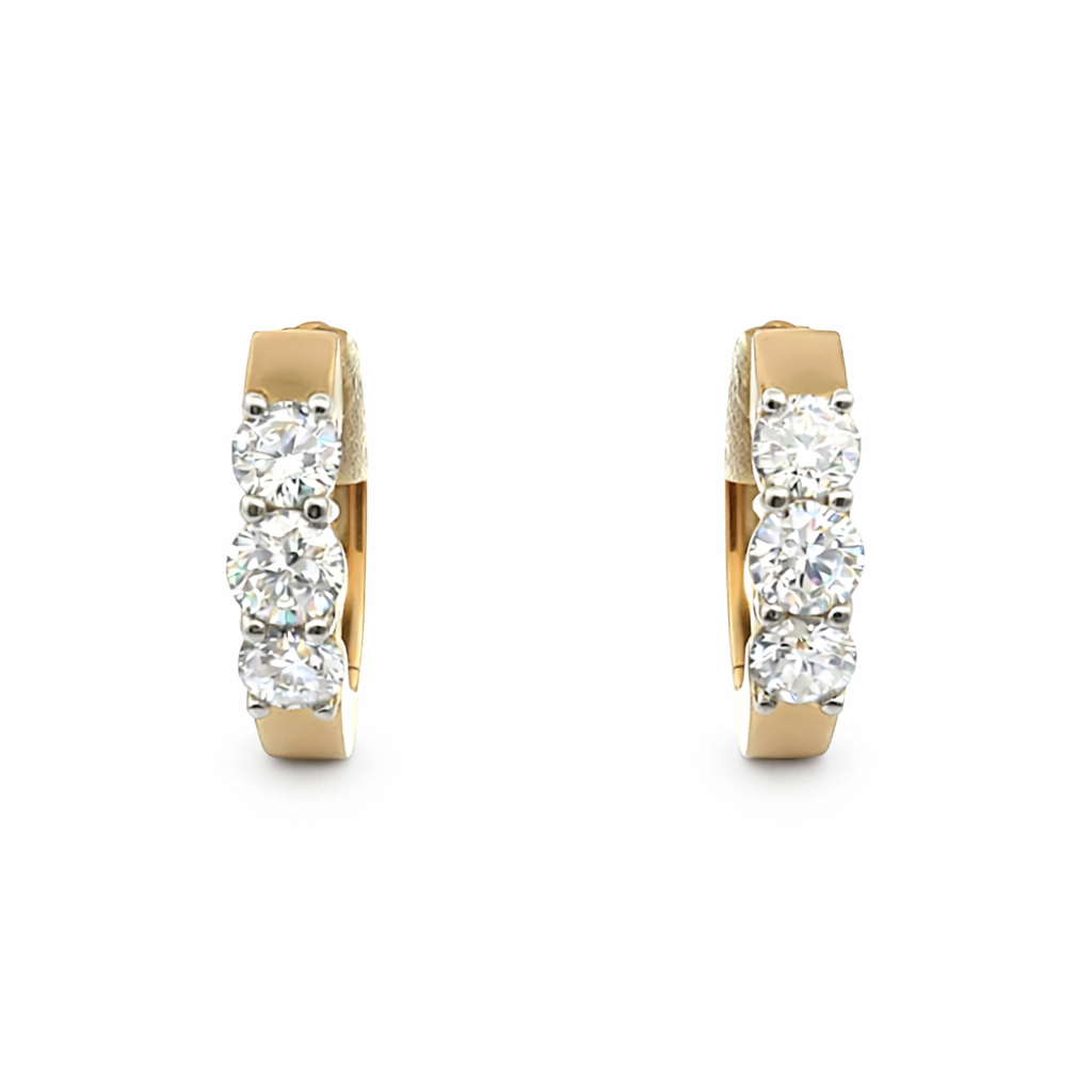 1CTW Diamond Hoop Earrings Harris Jeweler Troy, OH