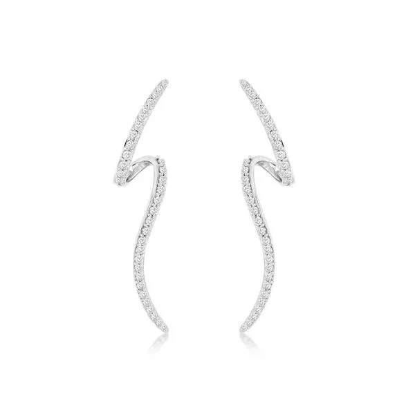 Diamond Free-form Style Earrings Harris Jeweler Troy, OH
