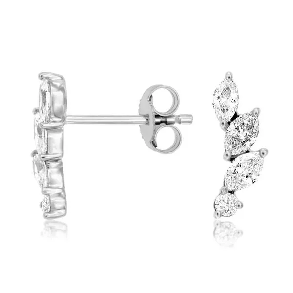 Diamond Ear Climber Earrings Harris Jeweler Troy, OH