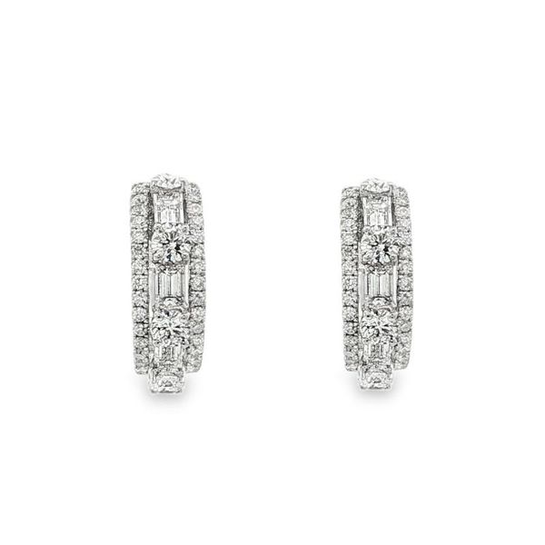 Diamond Huggie Hoop Earrings Harris Jeweler Troy, OH