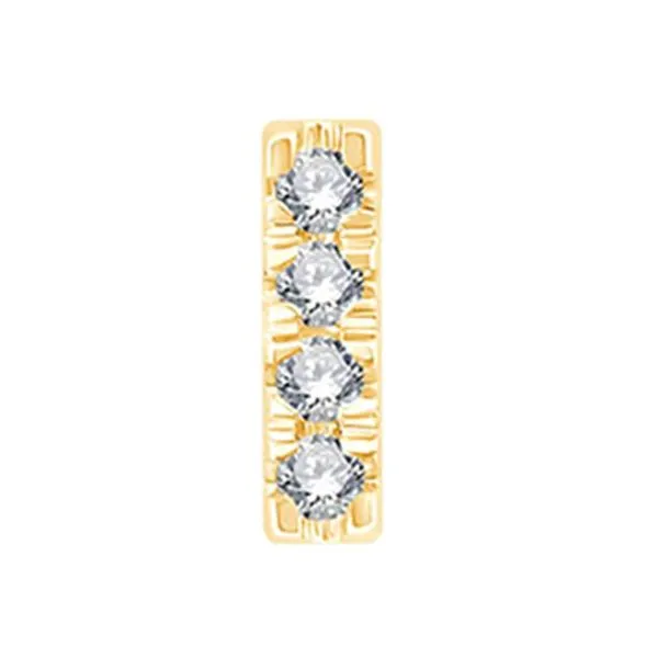 Single Diamond Bar Earring With Flat Back Harris Jeweler Troy, OH