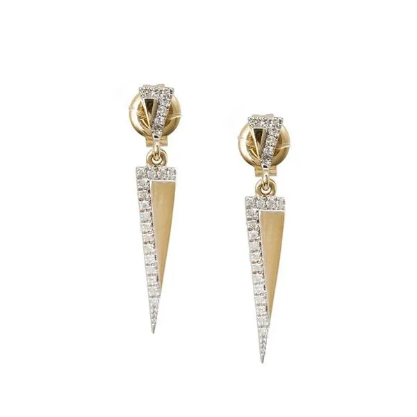 Triangular Diamond Drop Earrings Harris Jeweler Troy, OH