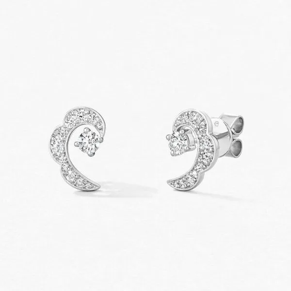 Hearts on Fire Lorelei Ribbon Stud Earrings Harris Jeweler Troy, OH