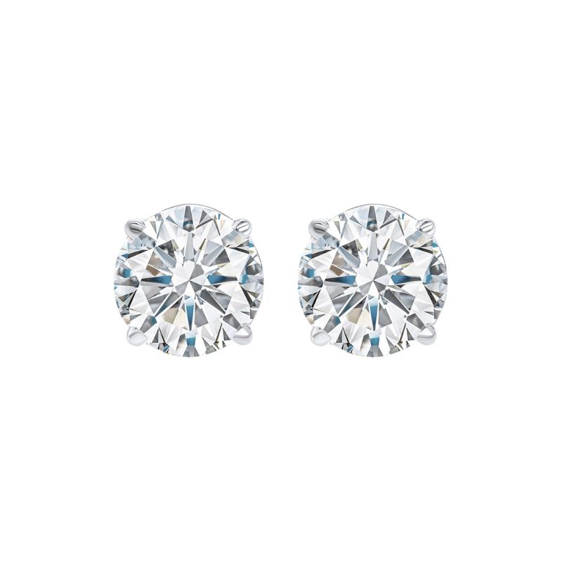 GEMSON 14K White Gold Diamond Stud Earrings Harris Jeweler Troy, OH