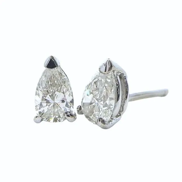 2/3CTW Pear Shape Diamond Stud Earrings Harris Jeweler Troy, OH