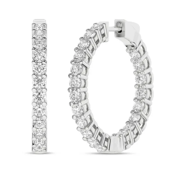 5CTW Inside/Outside Lab-Grown Diamond Hoop Earrings similar item image