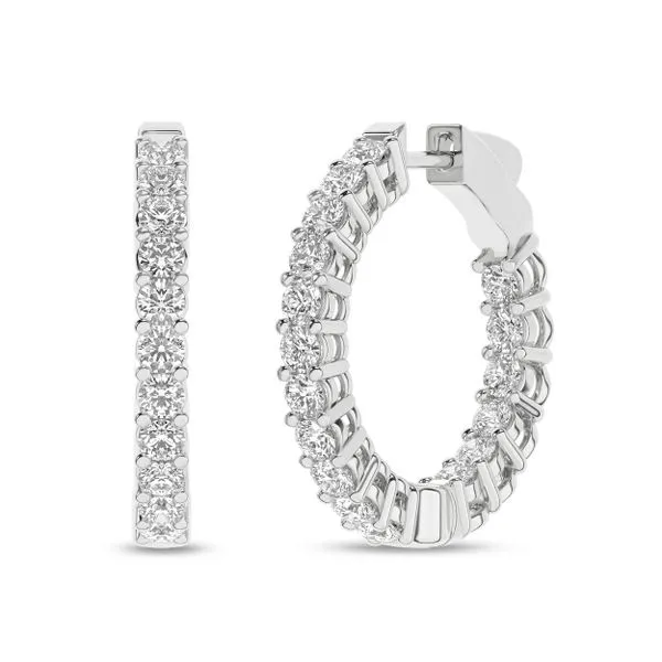 3CTW Lab-Grown Diamond Inside/Outside Hoop Earrings similar item image