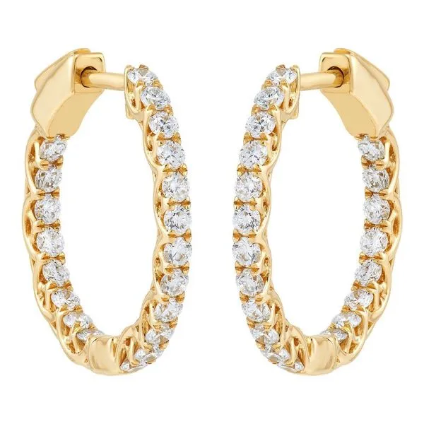 1CTW Inside/Outside Lab-Grown Diamond Hoop Earrings Harris Jeweler Troy, OH