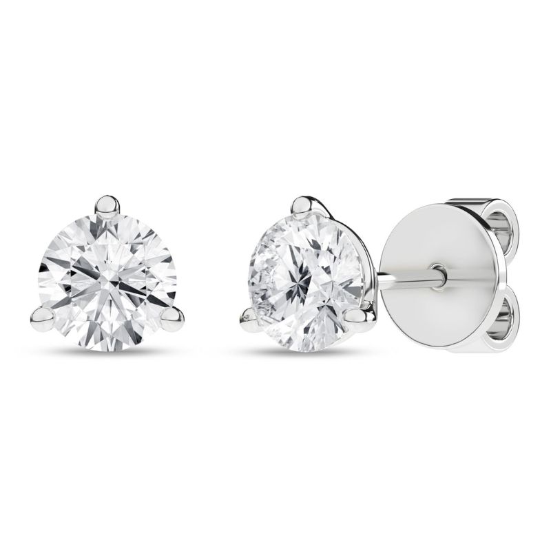 1 1/2 CTW Lab-Grown Diamond Stud Earrings Harris Jeweler Troy, OH