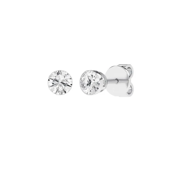 1CTW Lab-Grown Bezel Stud Earrings Harris Jeweler Troy, OH