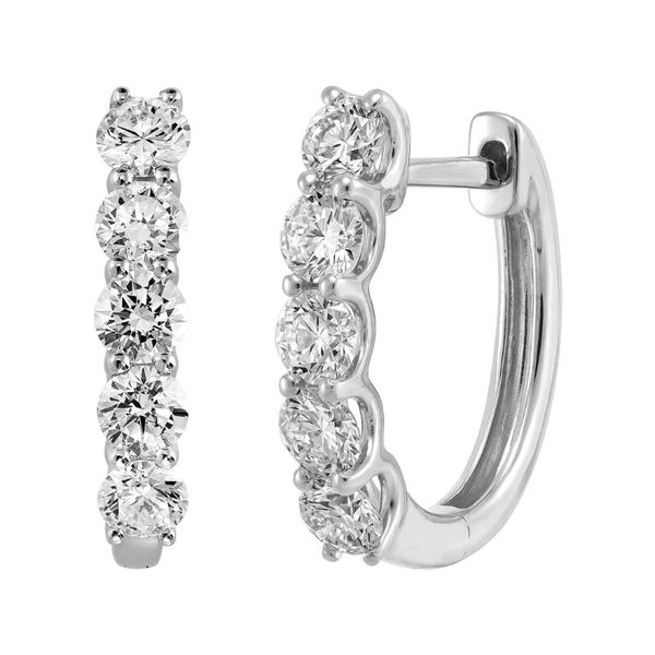 1CTW Lab-Grown Diamond Hoop Earrings Harris Jeweler Troy, OH