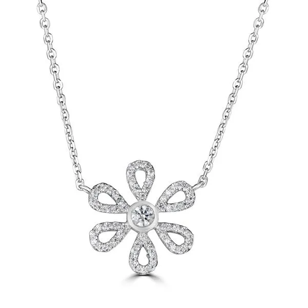 Diamond Flower Necklace Harris Jeweler Troy, OH