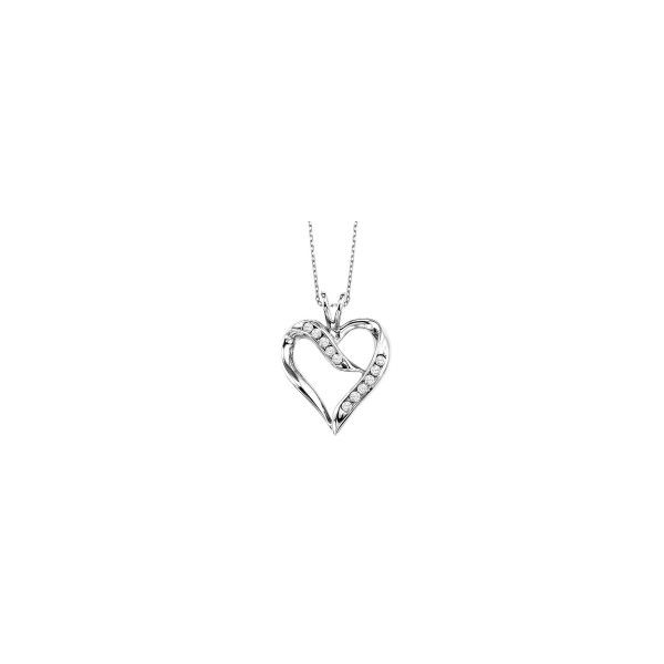 Silver and Diamond Heart Pendant Harris Jeweler Troy, OH