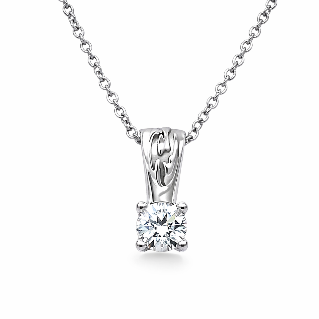 HARRIS Platinum Diamond Pendant Harris Jeweler Troy, OH
