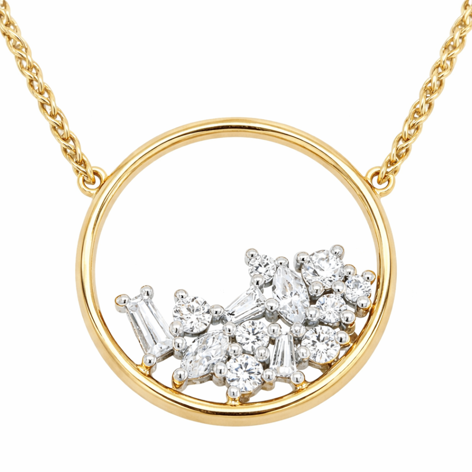 REGO 14K Yellow Gold Diamond Pendant Harris Jeweler Troy, OH