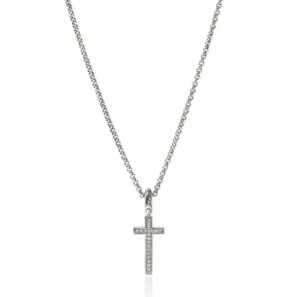 John Hardy Essentials Diamond Cross Necklace Harris Jeweler Troy, OH