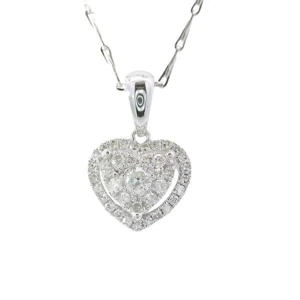 Diamond Pave Heart Necklace Harris Jeweler Troy, OH