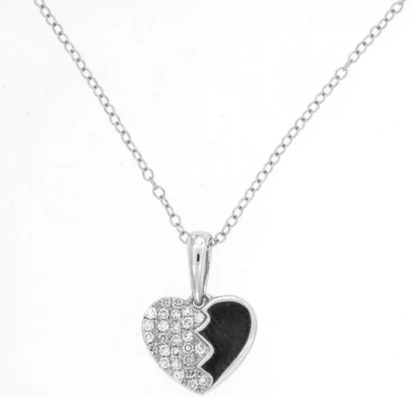 Diamond Pave Heart Necklace Harris Jeweler Troy, OH