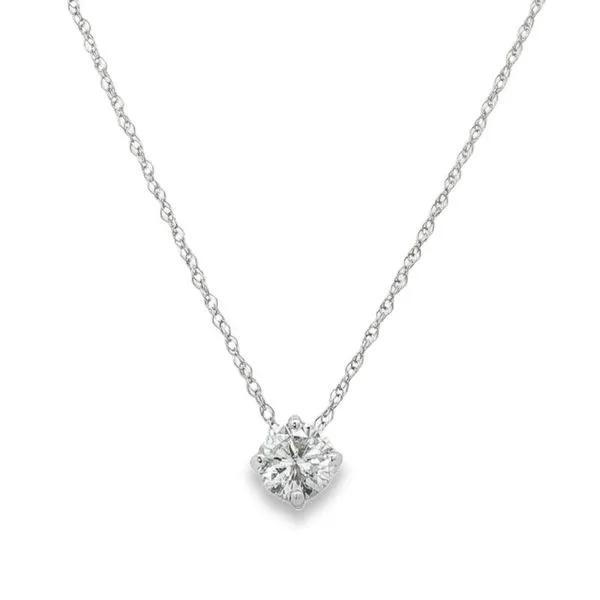 1/2CT Diamond Solitaire Necklace Harris Jeweler Troy, OH